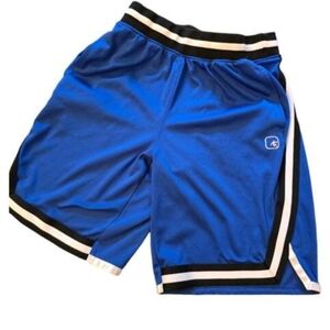 MUNYA5ADD AND1 Blue Athletic‎ Striped Waistband Hem Basketball Shorts Small
